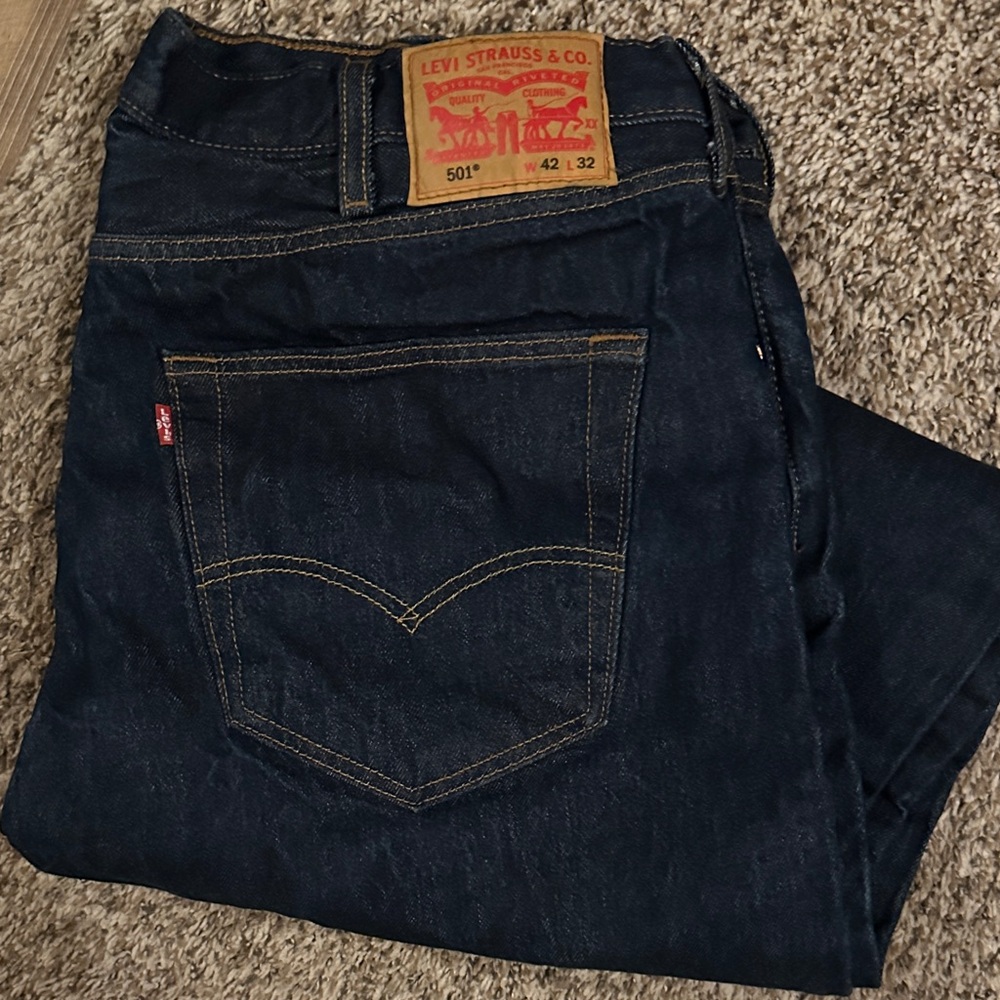 Levi's Dark Indigo Straight Jeans
